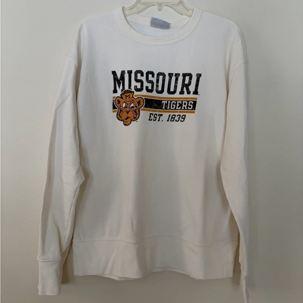 Champion White Missouri Tigers Sweatshirt